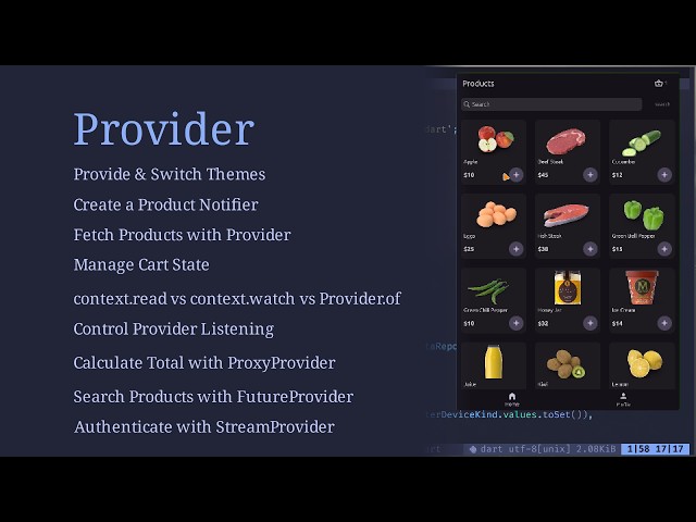 Flutter Provider Explained (Bangla) | ChangeNotifier, ProxyProvider, FutureProvider & StreamProvider