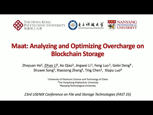 FAST '25 - Maat: Analyzing and Optimizing Overcharge on Blockchain Storage