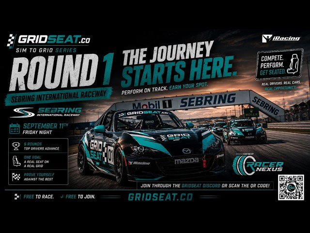 GRIDSEAT.CO / SIM TO GRID / RACE 1 / SEBRING