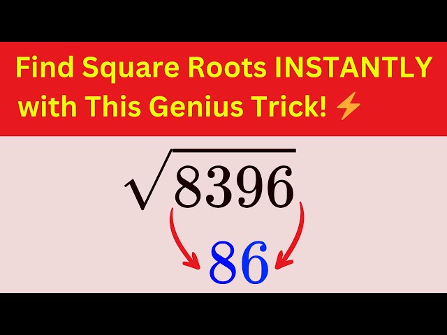 Find Square Roots INSTANTLY with This Genius Trick! ⚡#quickmath  #easymath #viralmath