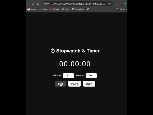 Making Stopwatch Using Program     #trendingshorts  #shorts #viral #explore