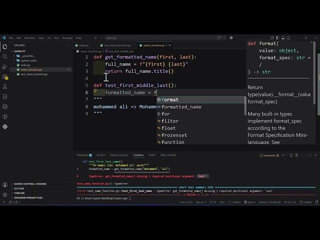 testing python by pytest