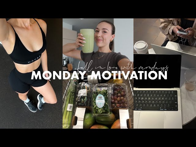 MONDAY MOTIVATION (vlog): productive day in the life, romanticize your mornings, coffee work date
