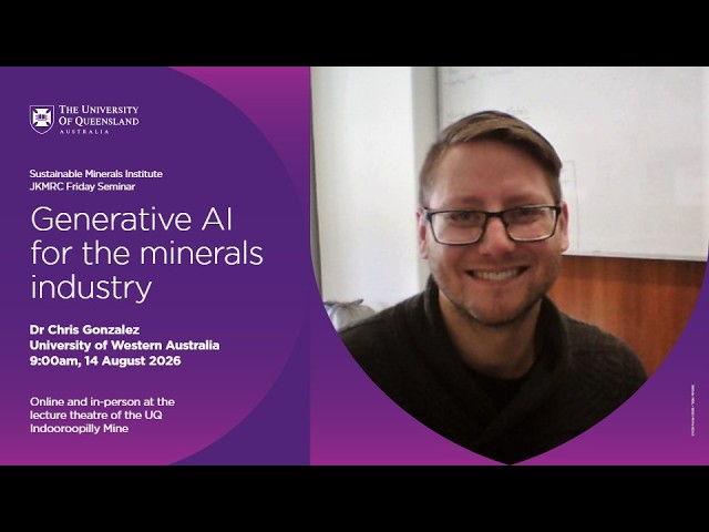 JKMRC Friday Seminar 2026: FTIR QA/QC with genAI: Application to the Minerals Industry