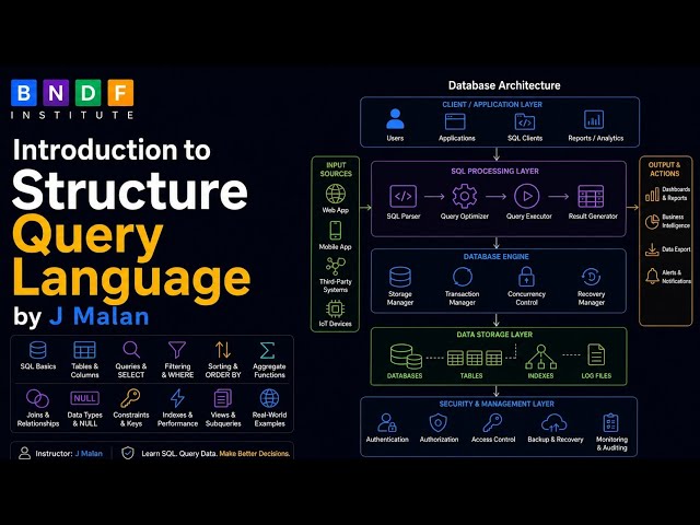 Introduction to Structured Query Language Complete SQL Fundamentals @bndfinstitute @cs50