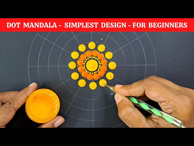 Zero to Hero - (8) - Dot mandala - Simplest Design - For Very beginners - 2023 - ATM Creations