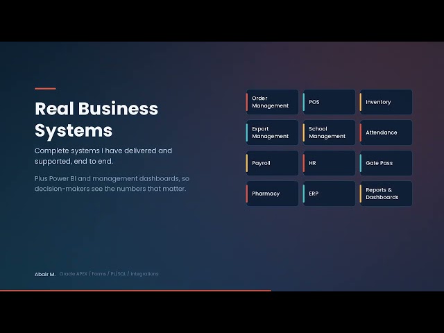 Senior Oracle APEX | PL/SQL | REST APIs | Forms Modernization
