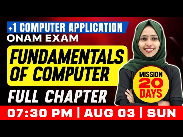 Plus One Onam Exam | Computer Application | Full chapter | Exam Winner