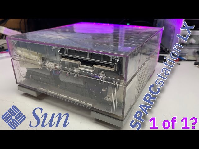 What is inside this clear Sun SPARCstation LX? Disassembly, BlueSCSI hard drive backup, PSU recap