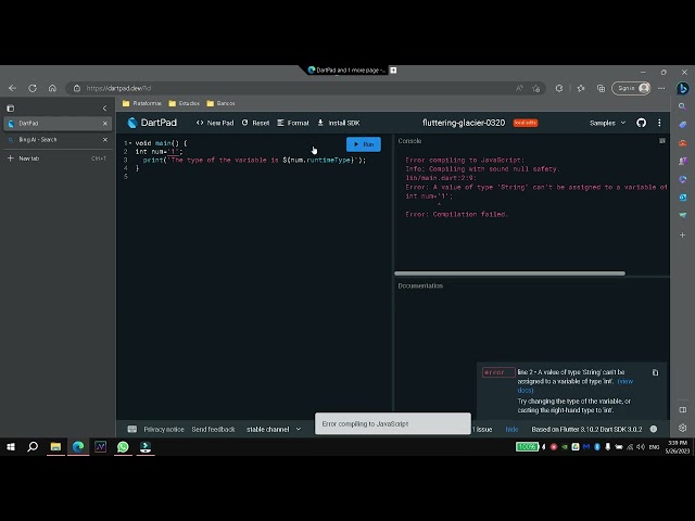 Use a dynamic variable type in dart