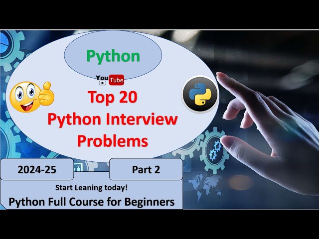 Top 20 Part 2  Python Interview Problems and Their Solutions | Ace Your Data Analyst Interview