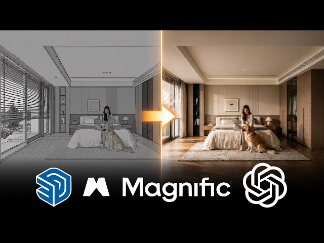 How to Use Magnific AI for Architecture (AI Archviz Workflow)