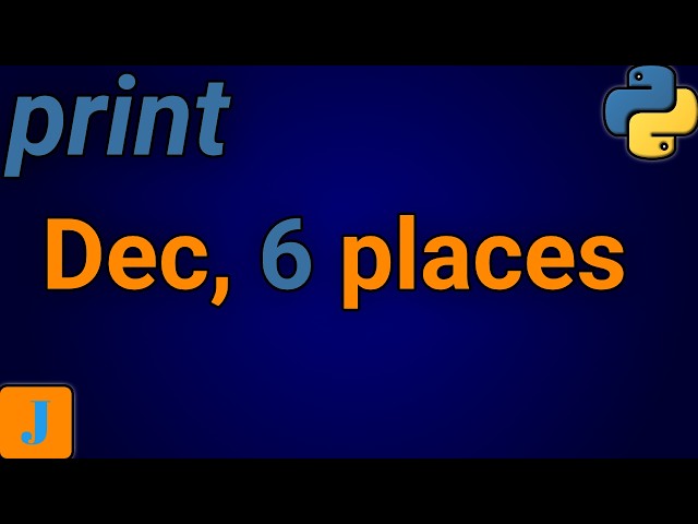 How To Print 6 Digits After Decimal In Python