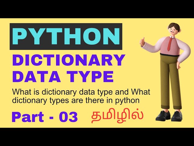 Dictionary data type in python | python tutorial in tamil @CodeToEverything
