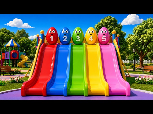 Learn Colors & Numbers With Colorful Eggs 🔢 | 🐣 Colorful Eggs Adventure | Kids Nursery Rhymes