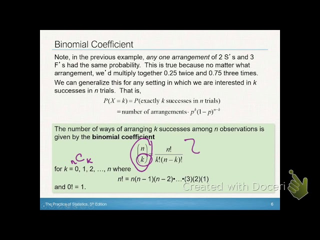 4.7.1 Binomial Random Variables