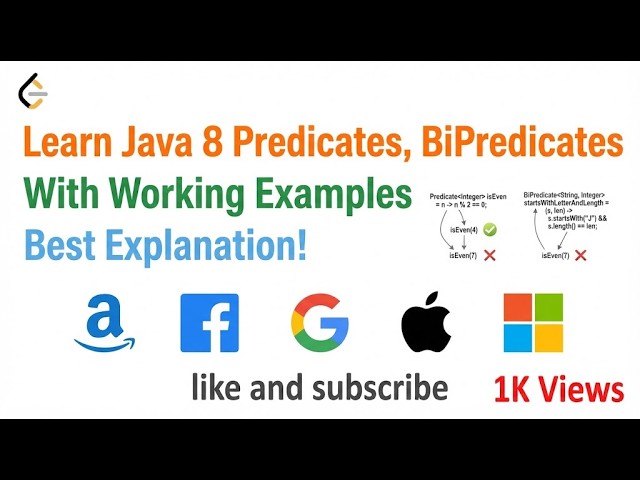 Learn Java 8 Predicates, BiPredicates With Working Examples