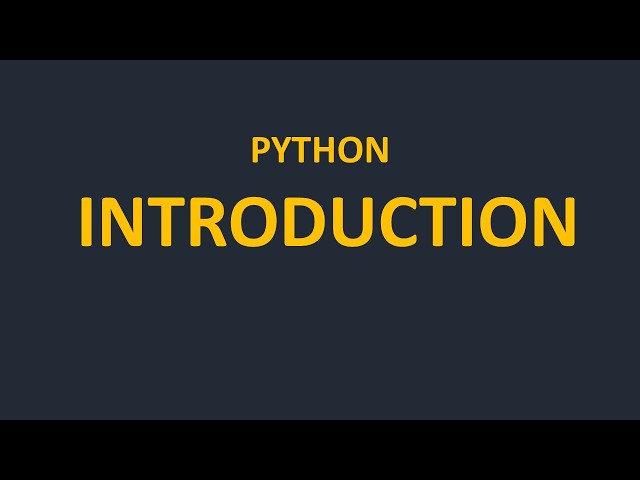 Python Introduction