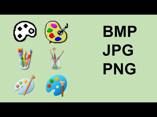 What formats do different versions of MS Paint save as?