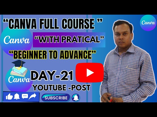 Canva Me YouTube Post Kaise Banaye 🔥 Full Tutorial (Hindi) | Class 21