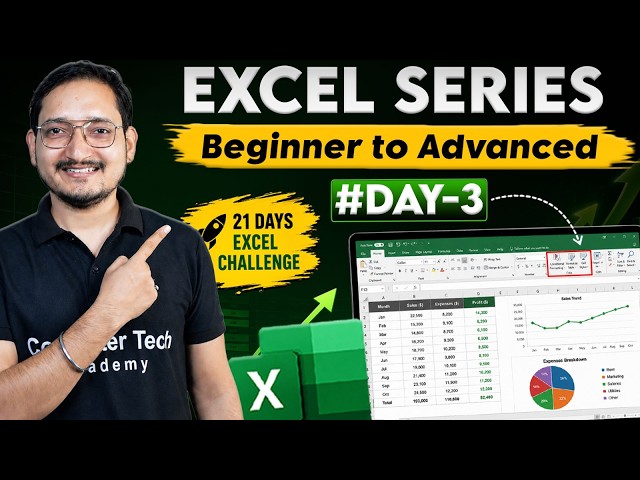 Excel Day 3 | Home Tab (Conditional Formatting, Format Table, Cell Styles) | Computer Tech Academy