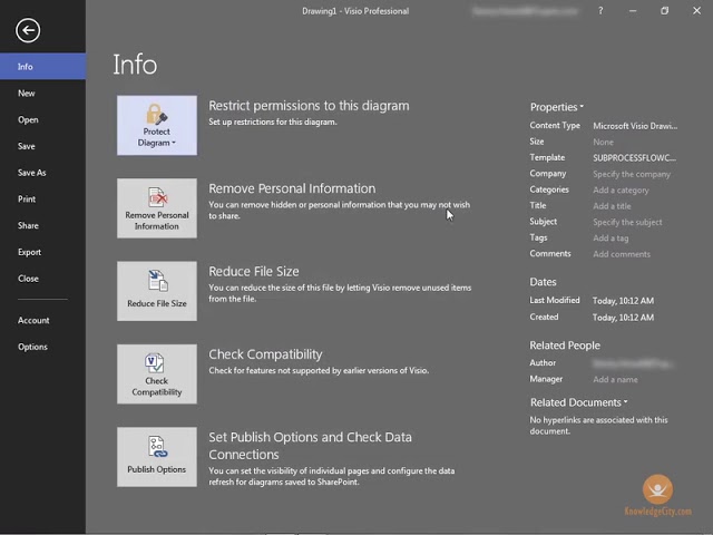 Information Rights Management (IRM) in Visio 2016