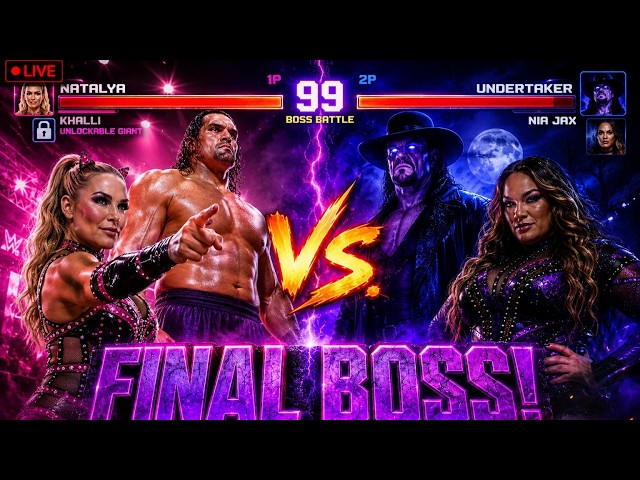 🔴 WWE 2K25 Gameplay - Great Khali & Natalya vs Undertaker & Nia Jax (WWEFCG Special)