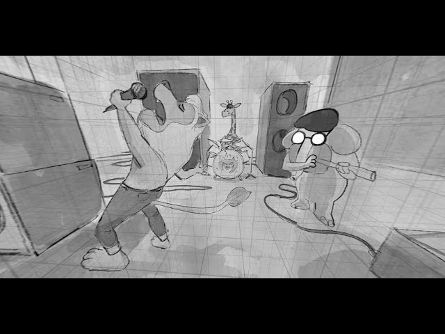 Lion test 2D animatic - 3D panoramic