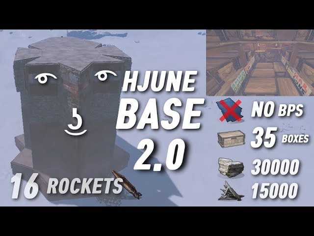 The EASIEST NO-BLUEPRINTS RUST BASE of 2018 [16 Rockets]