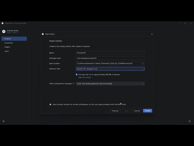 Curso Android Studio 01: Creación de Proyecto
