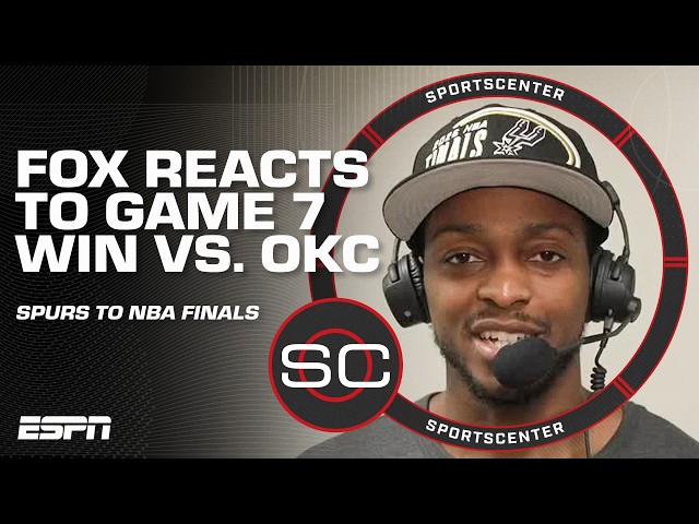 De'Aaron Fox reacts to Game 7 win vs. OKC and the Spurs advancing to the NBA Finals 🔥 | SportsCenter