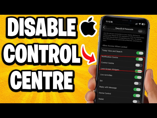 How to Disable Control Center from Lock Screen on iPhone?