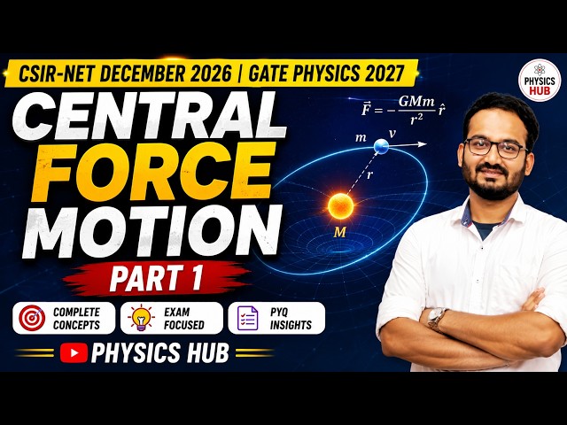 Lec-6  Central Force Motion- Part 1 | CSIR-NET December 2026 | GATE Physics 2027