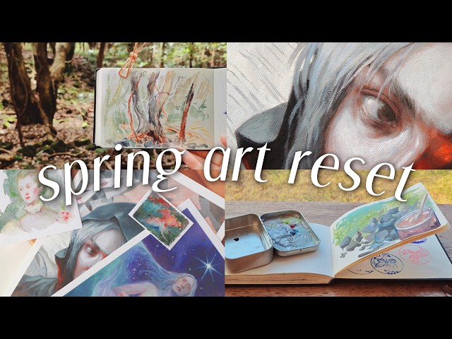 ART VLOG : A Month of Sketches | Vampiric Portrait Painting | Recharging & Art Goals