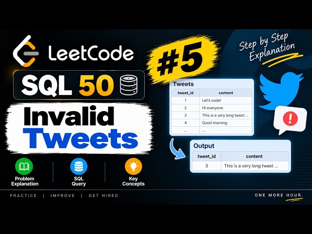 LeetCode SQL 50 #5 | Invalid Tweets | SQL Interview Prep