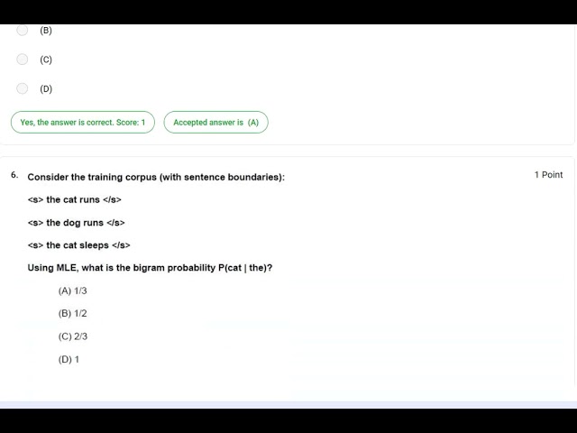 NPTEL Deep Learning for Natural Language Processing Week 1 Assignment