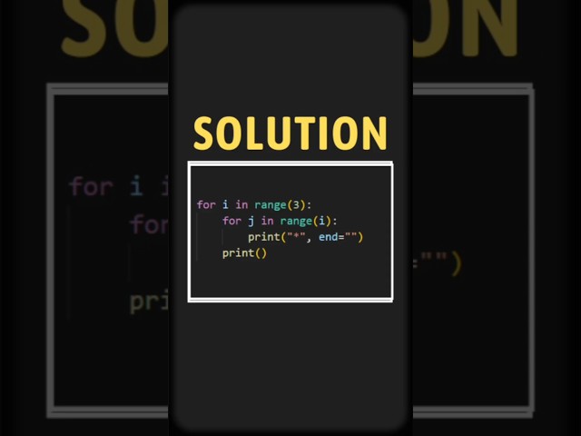 Solution 4 (pattern Problems) #python
