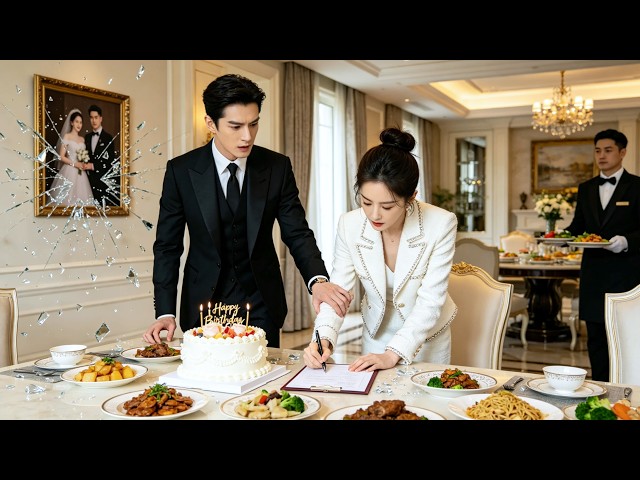 She plans to reveal her pregnancy but catches him cheating; she divorces, returns rich and ruins him