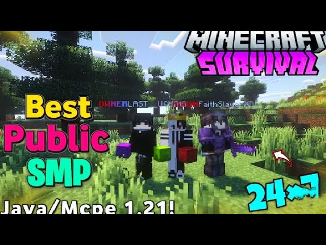 🍄 New Best 24/7 Survival Public Smp 🤯 | For Java/Pe + Cracked | Minecraft ! (free to join) 🔥