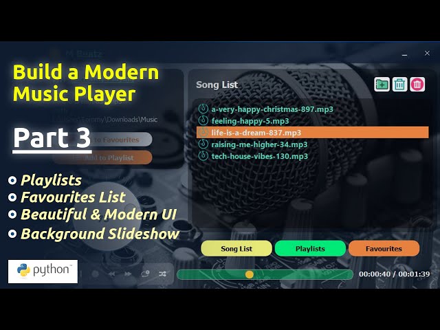Part 3 - Build a Modern Music Player (PyQt Full Tutorial)