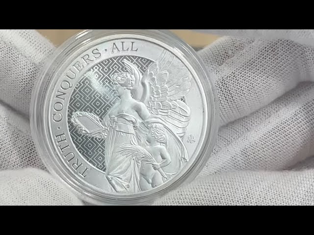 2022 St. Helena 1 oz Silver £1, 2-nd in the  Queen's Virtues: Truth, 999 fine silver coin BU
