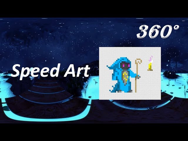 Speed Art in PhotoShop. 360 video.
