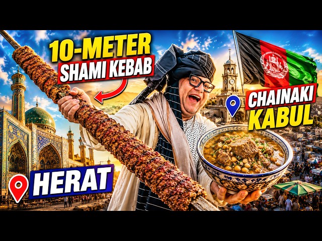 Afghanistan Food Tour | 10-Meter Shami Kebab in Herat & Kabul’s Famous Teapot Lamb Stew