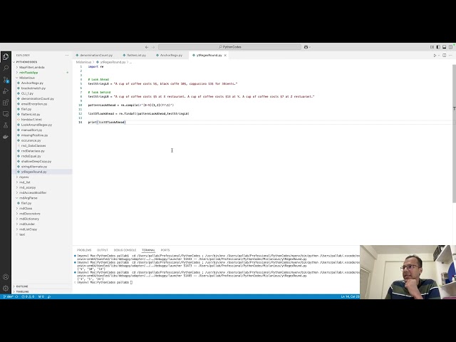 Python regular expression : lookAround, lookAhead, lookBehind