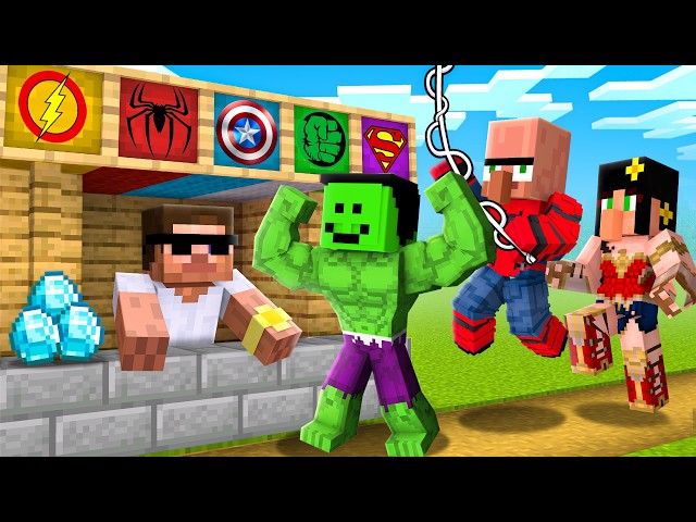 We Opened a SUPERHERO SHOP in Minecraft!