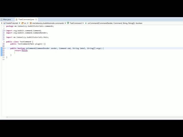 Bukkit Plugin Tutorials - Episode 1 (Commands)