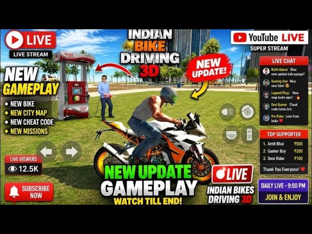 😱 Highest Score😱 World Record LIVE | INDIAN BIKE Driving 3D#YouTubeGaming#ViralGaming#LiveStream🔴