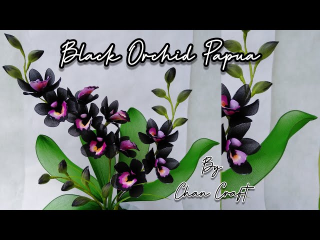 How to Make Nylon Stocking Flowers "Orchid" Black Orchid Papua || Tutorial Bunga Stoking Anggrek