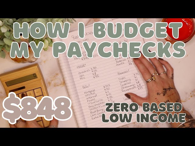 How I Budget My Paychecks | $848 LOW INCOME Zero Based Budget With Me | 25 Year Old Budgets