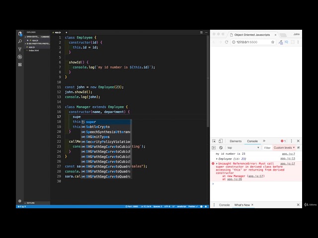 Modern Javascript ES6 - ECMAScript 6 - Complete Guide - Javascript Classes Inheritance